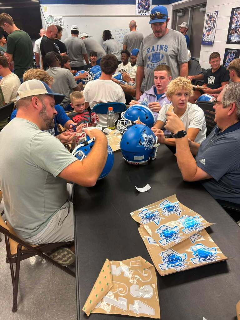 Decal with Dudes- Football helmet decal event