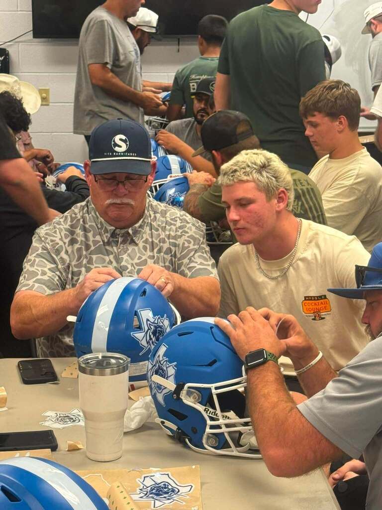 Decal with Dudes- Football helmet decal event