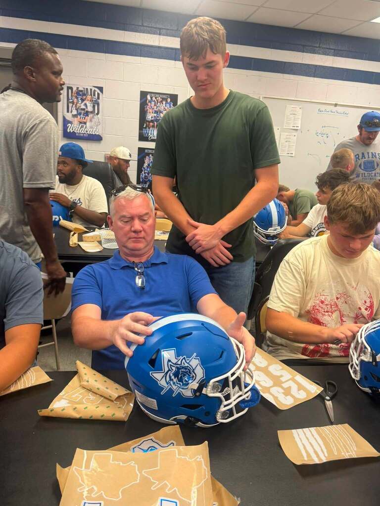 Decal with Dudes- Football helmet decal event