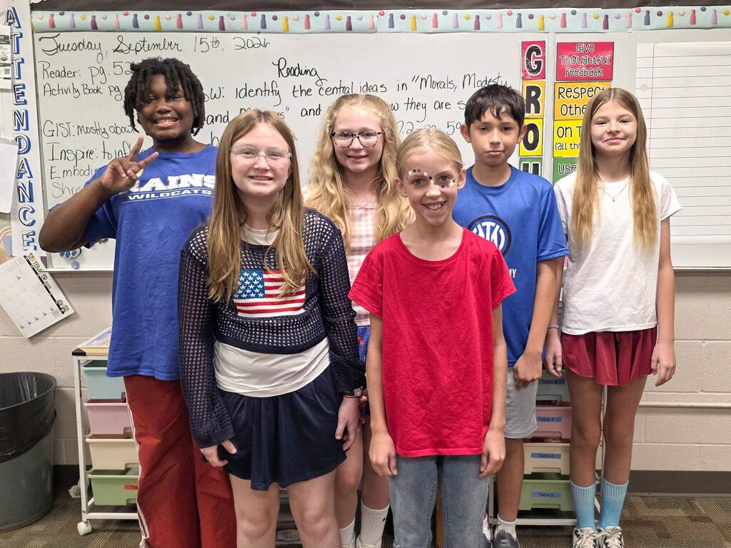 Intermediate Campus during Freedom Week/Constitution Day. Dress in patriotic colors and costumes.