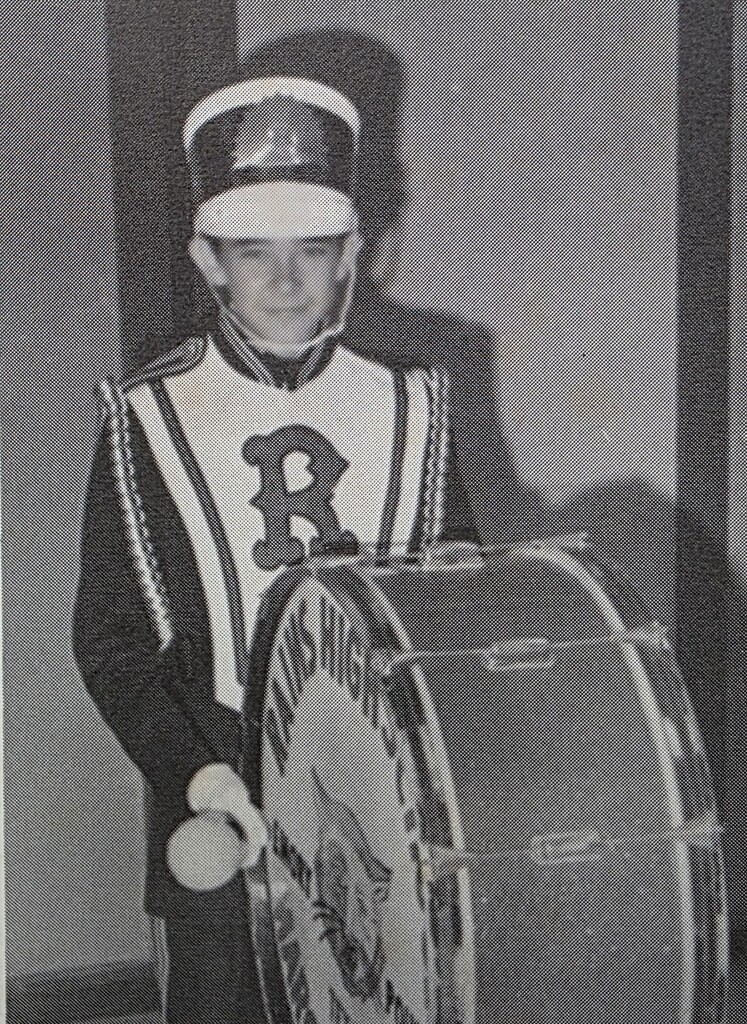 Old pictures of Rains ISD Band, Cheer, and Drill Team. Celebrating the spirit of tradition and wildcat pride for Homecoming Week.