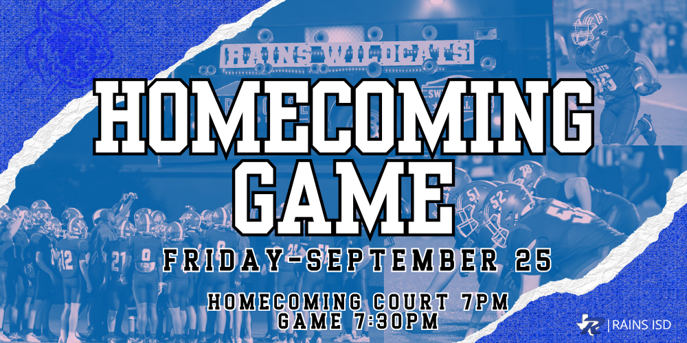 Homecoming Game- Friday September 25
