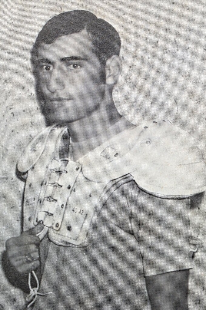 Old yearbook pictures of football players