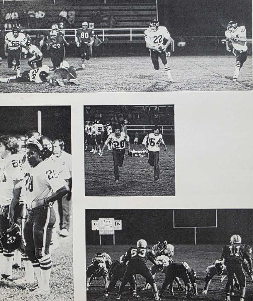 Old yearbook pictures of football players