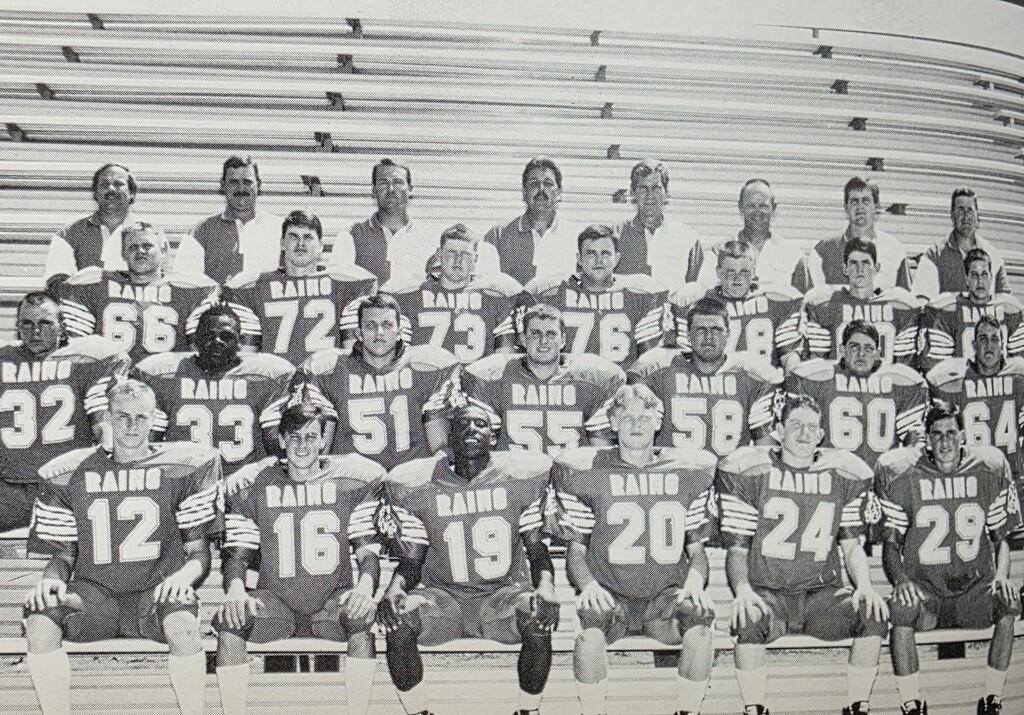 Old yearbook pictures of football players