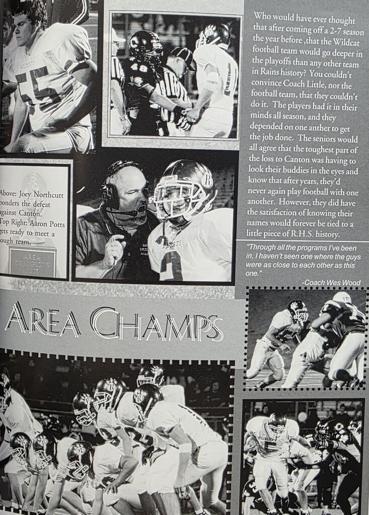 Old yearbook pictures of football players