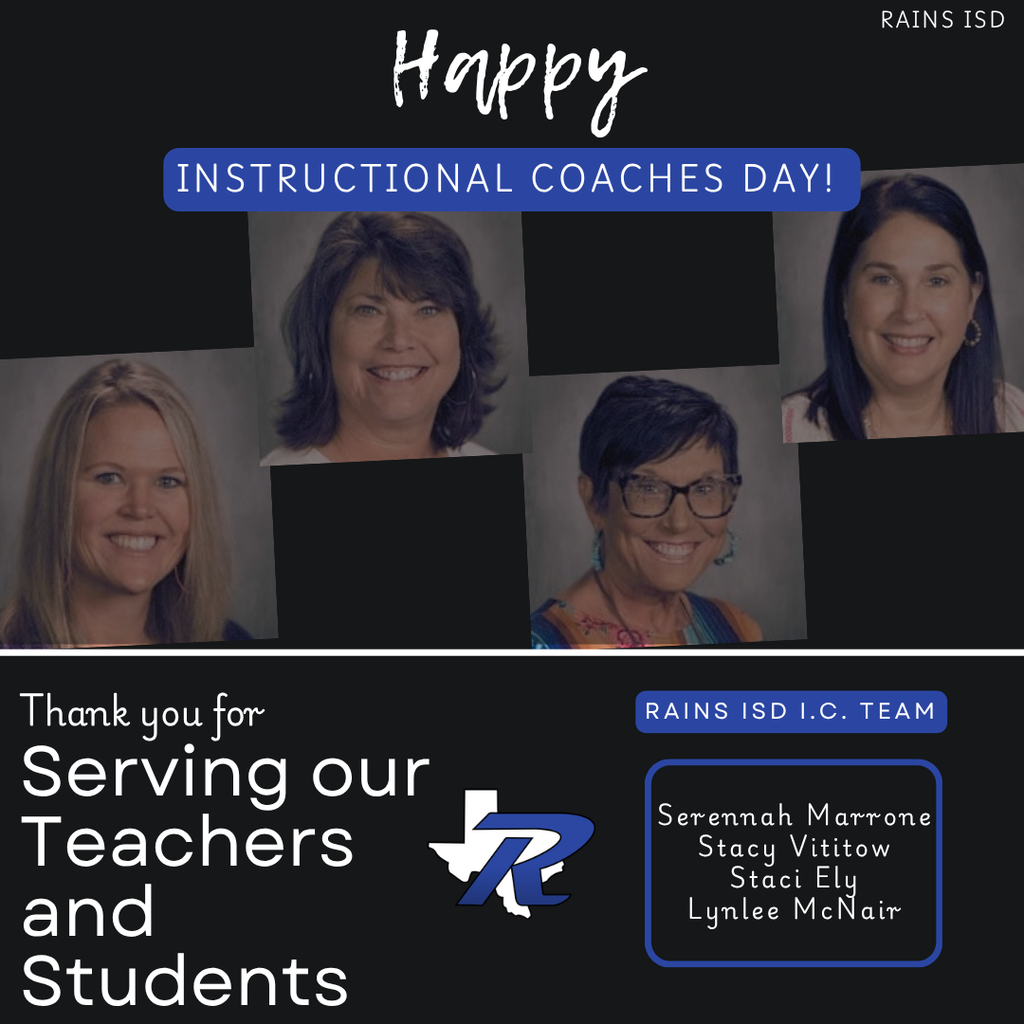 Happy Instructional Coaches Day! Appreciation graphic with IC pictures