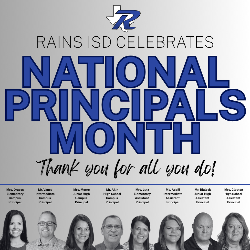 National Principals Month- Graphic with pictures and names