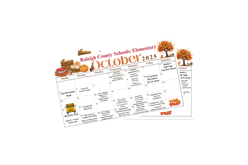 October 2025 Activities Calendars