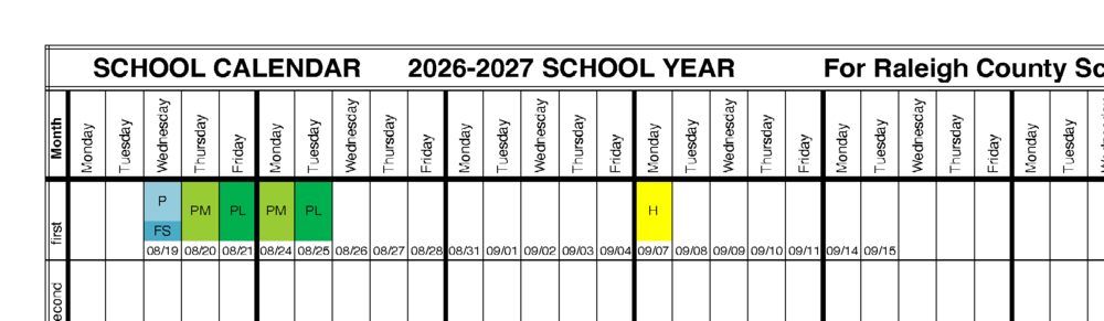 2026-2027 School Calendar