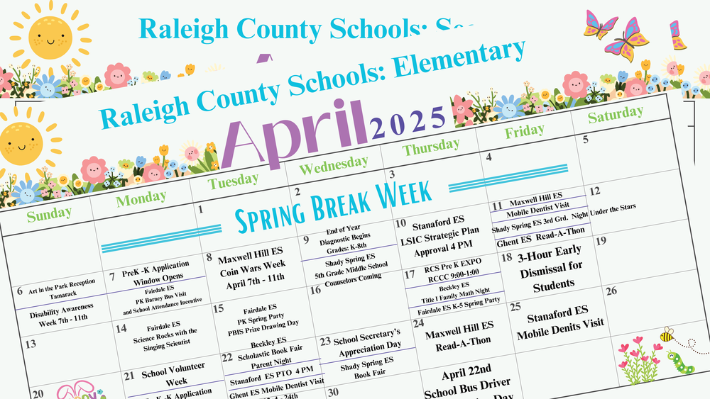 April Activities Calendars