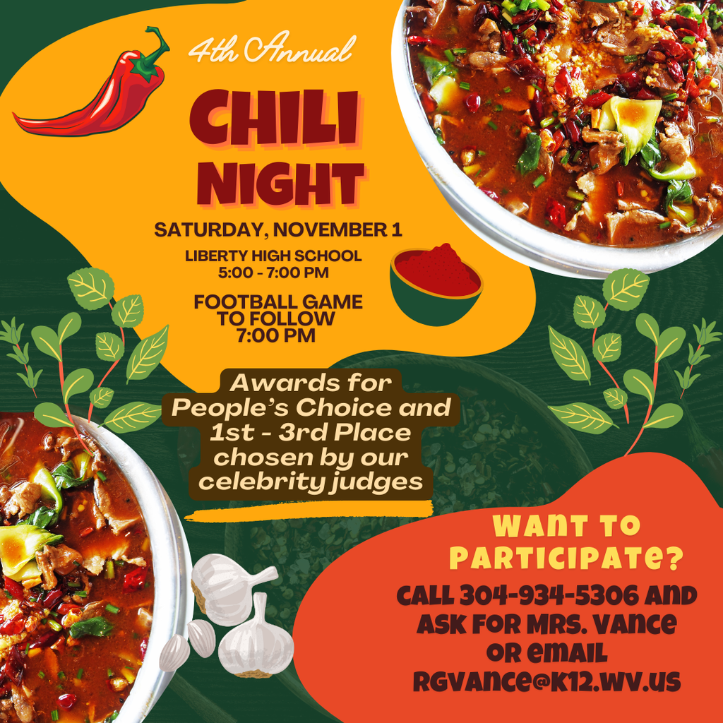 Orange & Green Illustrative Chili Cook-off Instagram Post (Instagram Post)