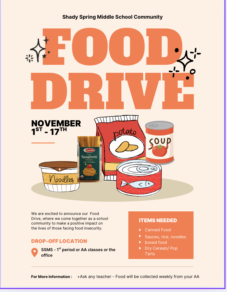 Food Drive - November 1-17