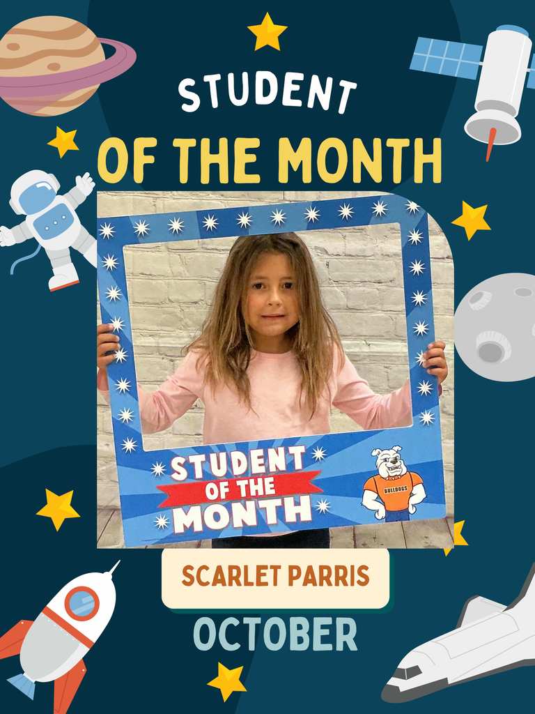 October Student of the Month - Kindergarten - Scarlet Parris