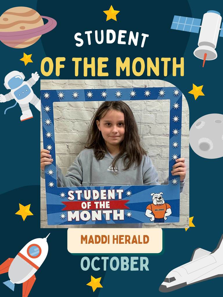 October Student of the Month - 3rd Grade - Maddi Herald