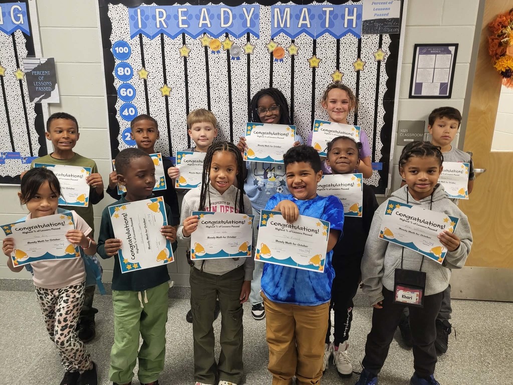 iReady Math Achievements for October
