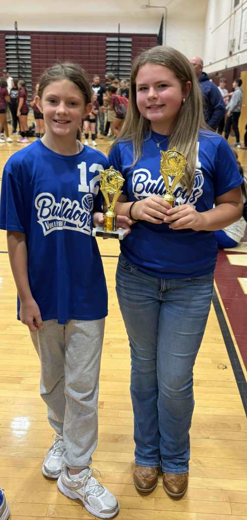 All Tournament Volleyball Players - Zaelyn Underwood and Josie Vest