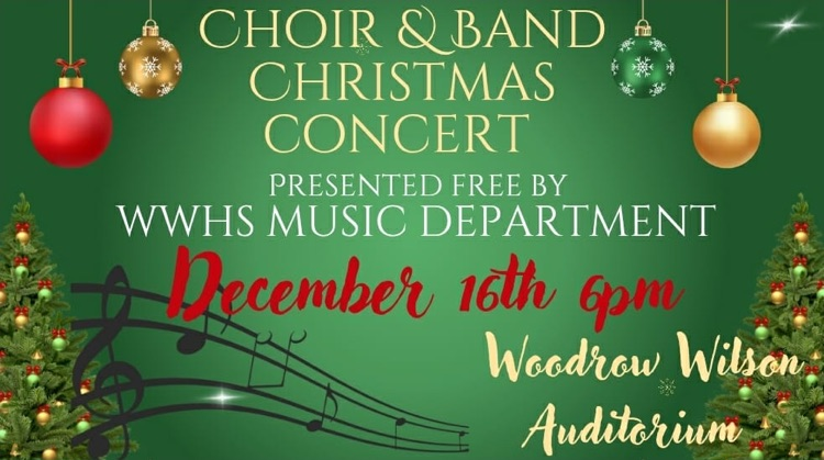 Please join us for our annual Christmas Performance 12/16 at 6:00 pm