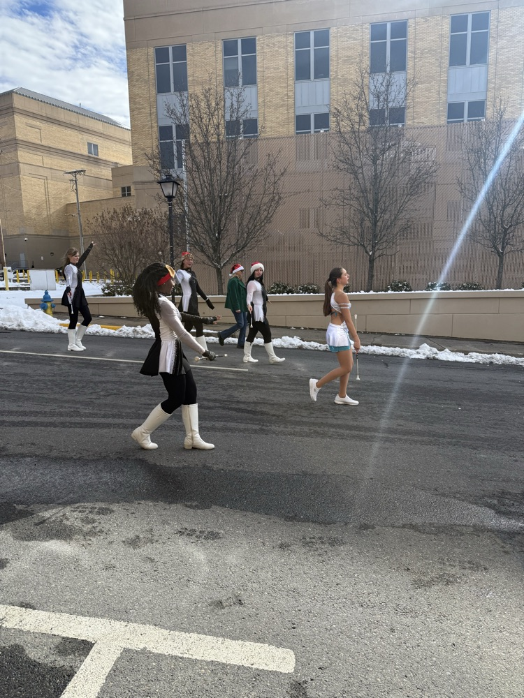 The Flying Eagle Band at the Christmas Parade today.