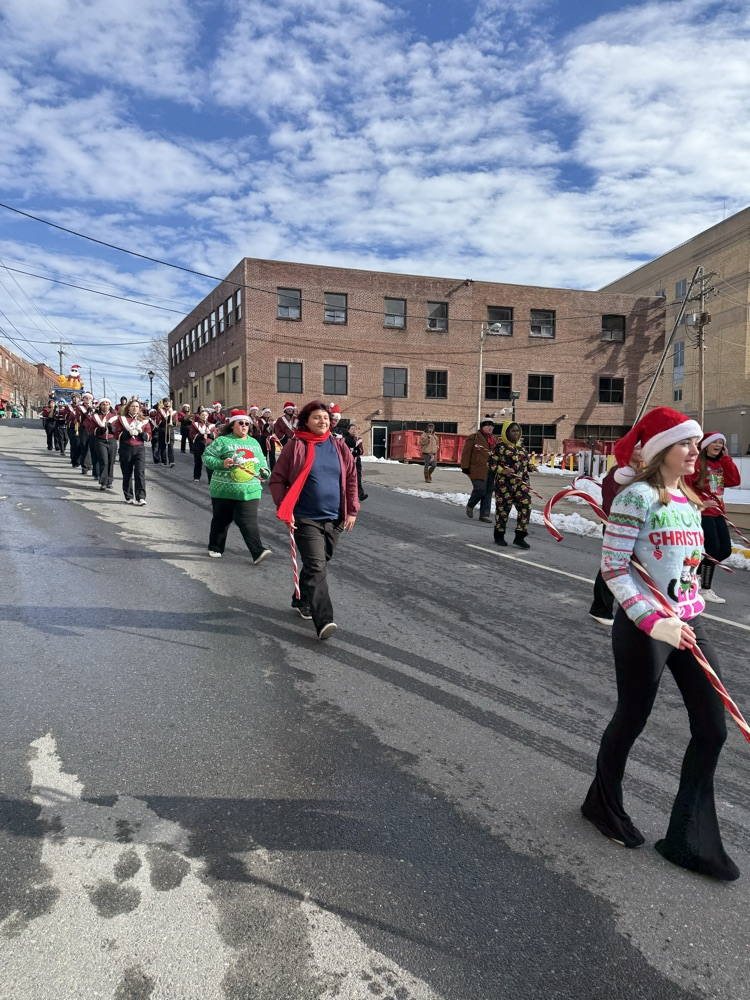 The Flying Eagle Band at the Christmas Parade today.