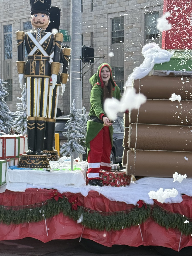 Several Woodrow students were spotted in the Christmas Parade!