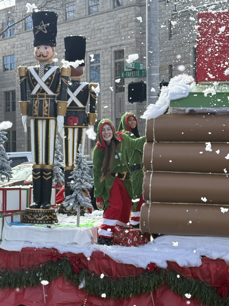 Several Woodrow students were spotted in the Christmas Parade!