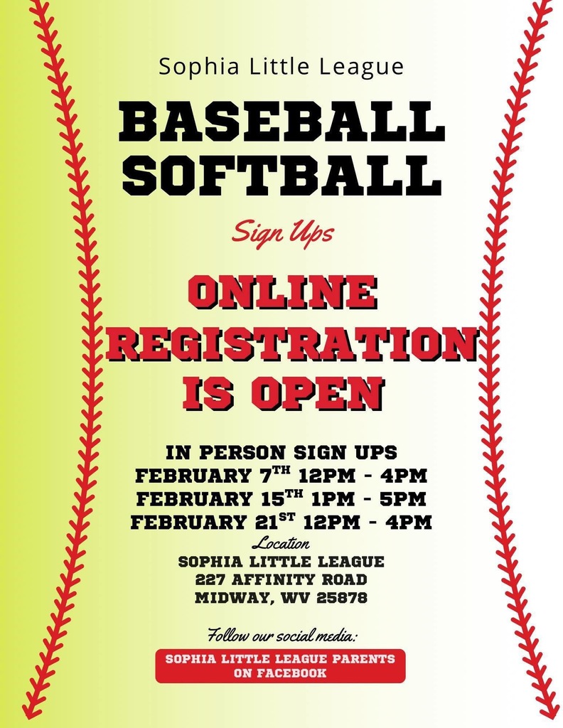 Sophia Little League Sign Ups 