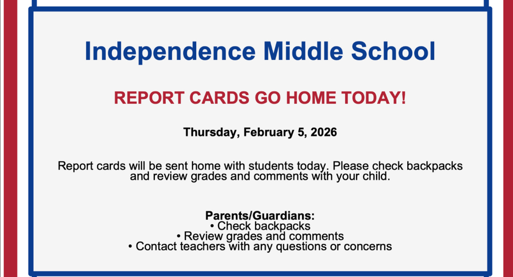 Grade cards go home Feb. 5th