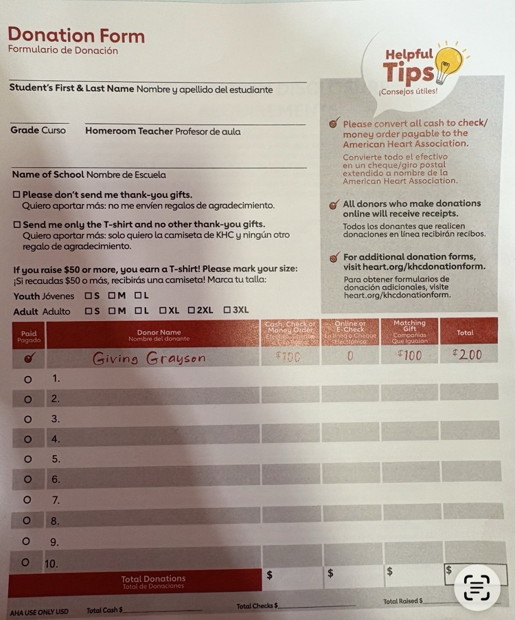 This picture contains information about FES and the Kids Heart Challenge.