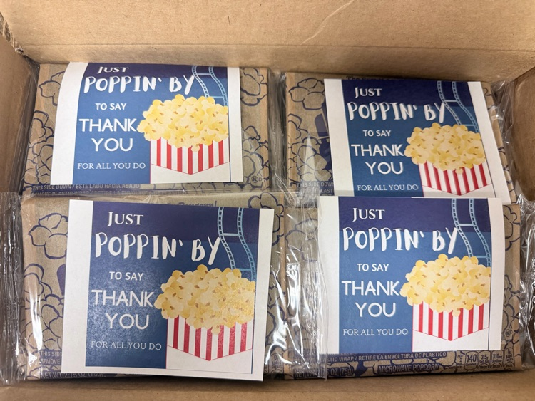 Brown popcorn bags 