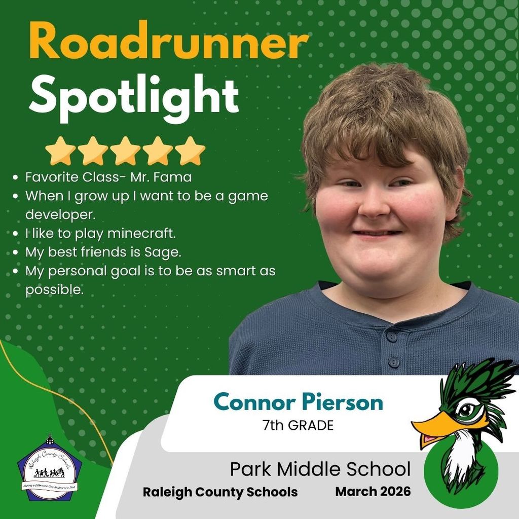 Roadrunner Spotlight: Connor Pierson 7th grade