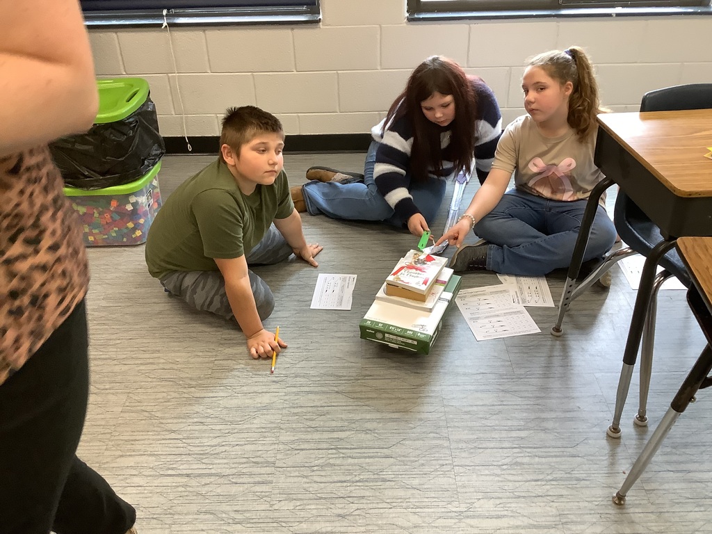 Students placed books in front of their ramp.