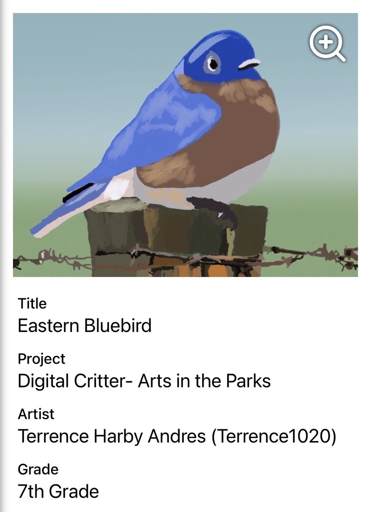 Digital art by Terrance of. Bluebird