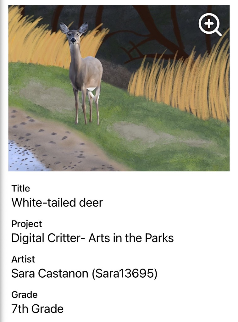 Digital art of a deer by Sara