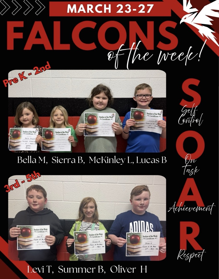 week of March 27, 2026 falcons of the week