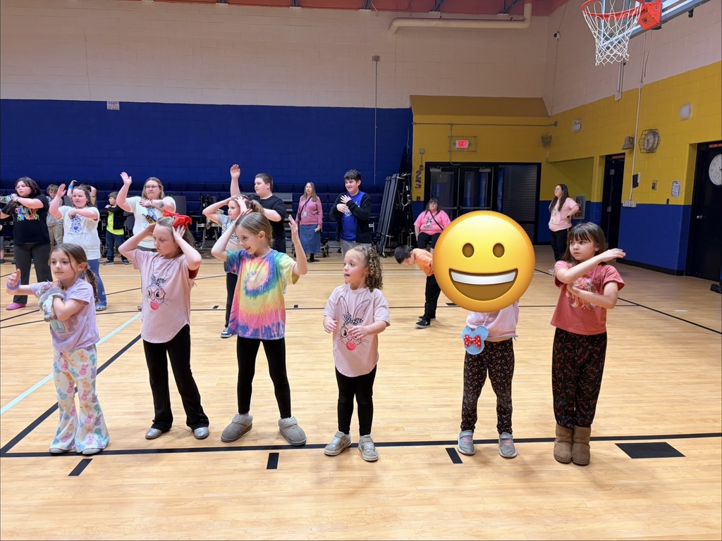A group of girls are dancing. 