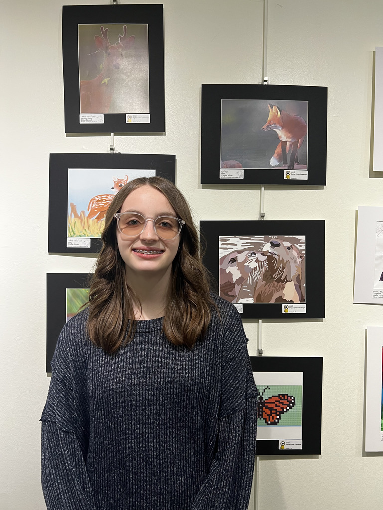 Reagan Moore 8th grade with her fox