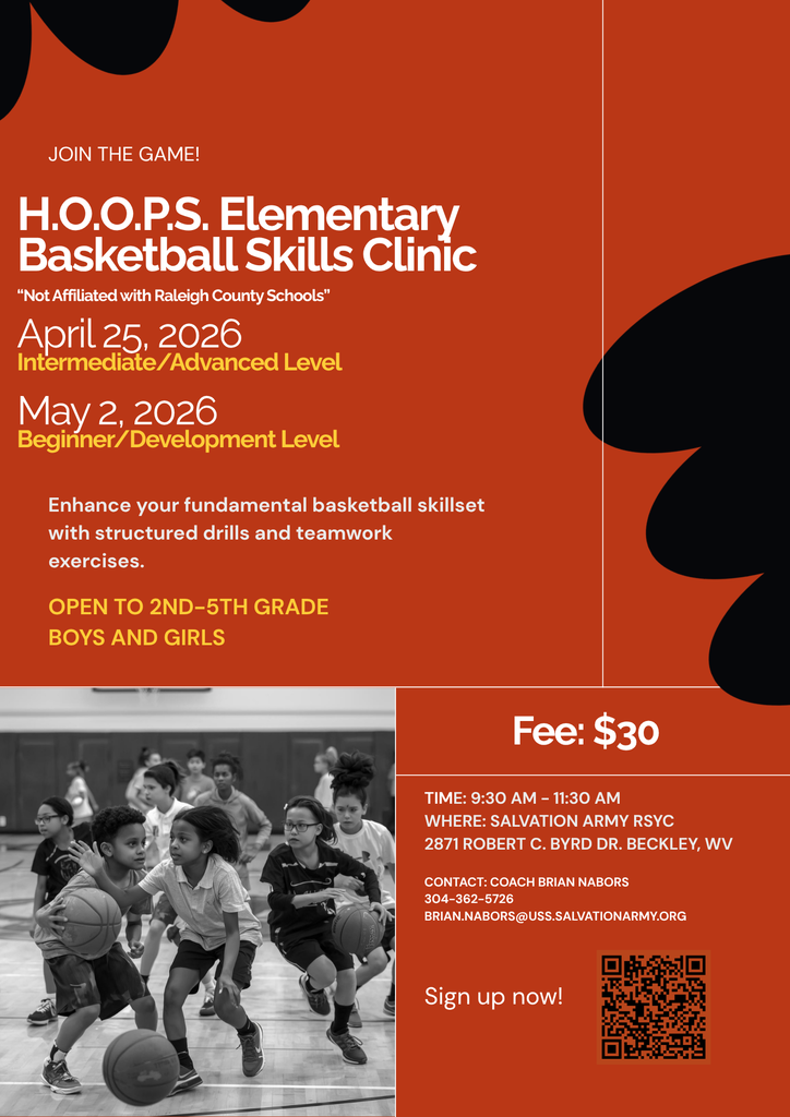 HOOPS Elementary Basketball Skills Clinic Flyer