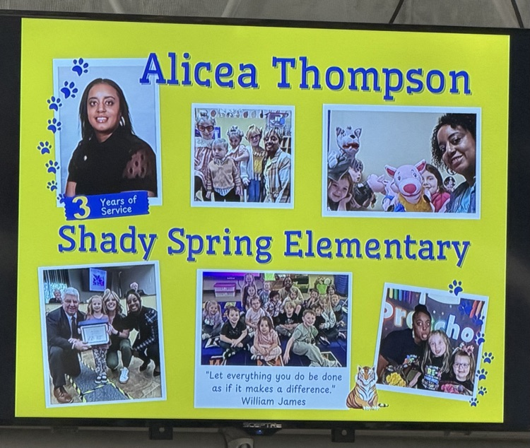PowerPoint slide of teacher of year
