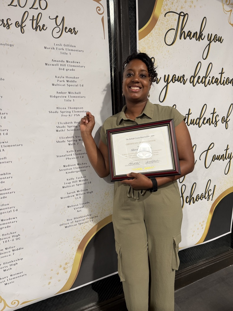 Alicea Thompson, teacher of year 