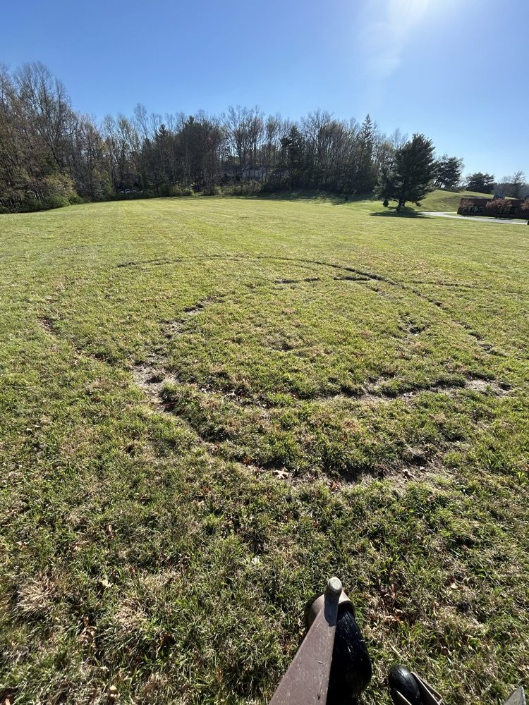 Upper field at Ghent elementary with grass missing