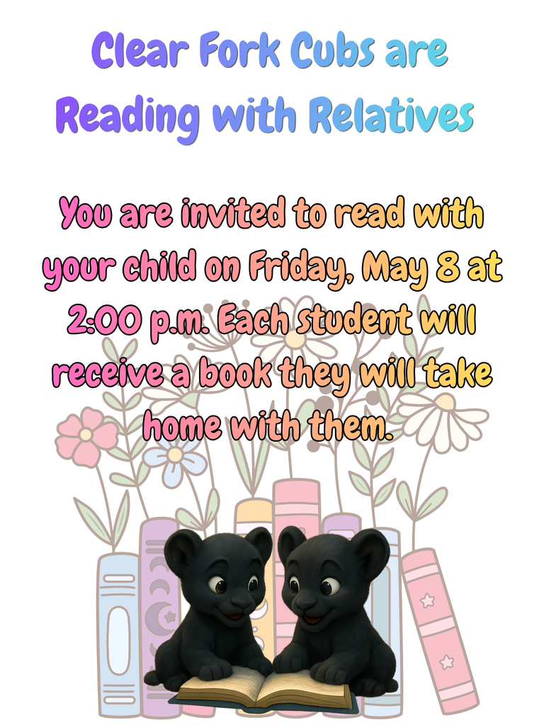 Reading with relatives May 8 at 2:00.