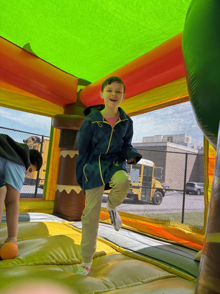 Kevin in the bounce house after the events. 