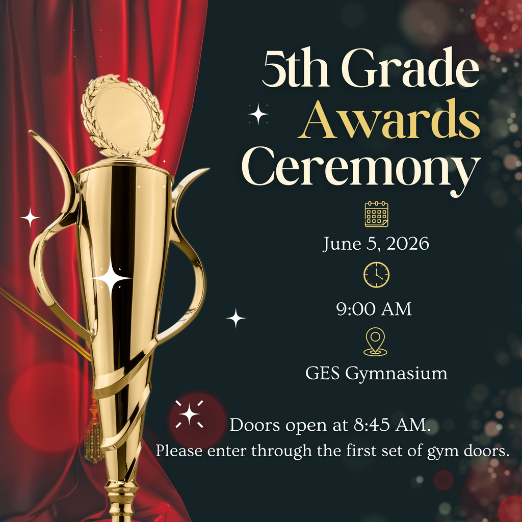 5th grade awards at 9am on June 5