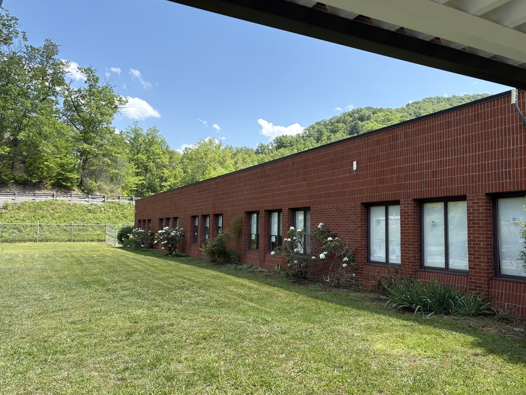 Front of the school.