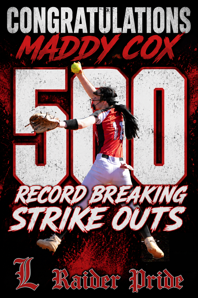 Maddy Cox is now the record holding pitcher for Girls Softball 500 Strikeouts