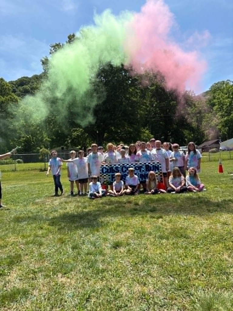 3rd-5th grade students that participated in the Color Run today. 