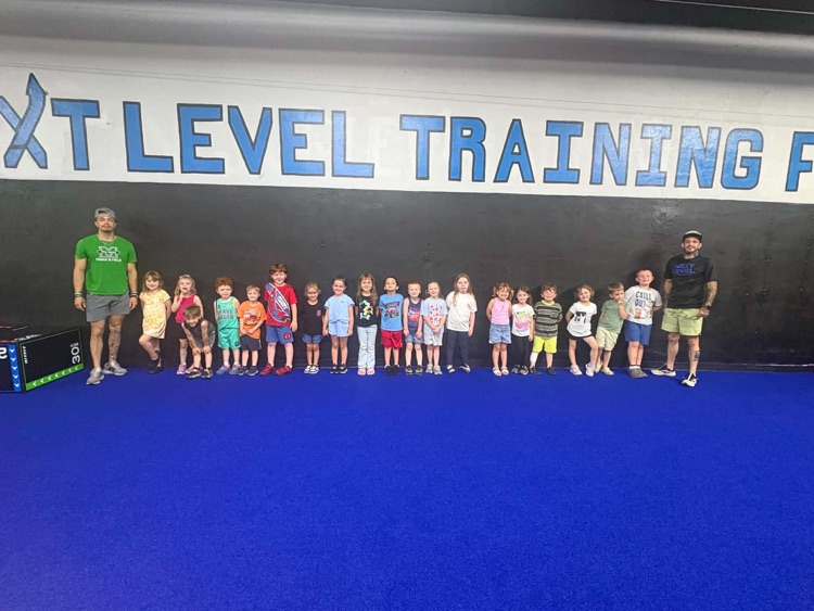 PreK students posing at Next Level Training Center in Sophia. 