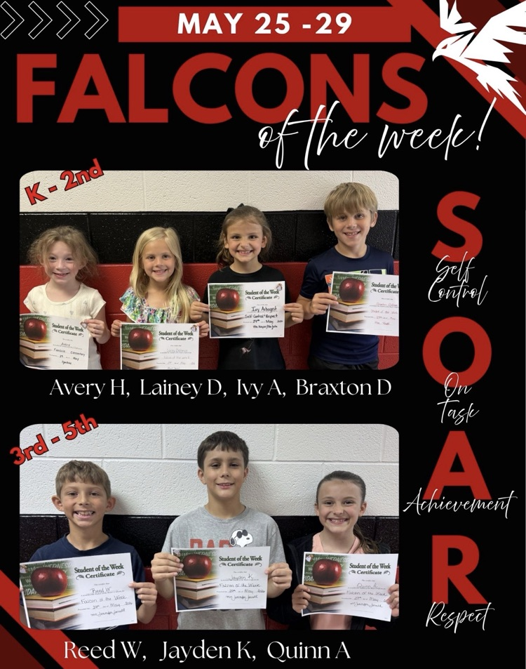 may 29 falcons of the week 