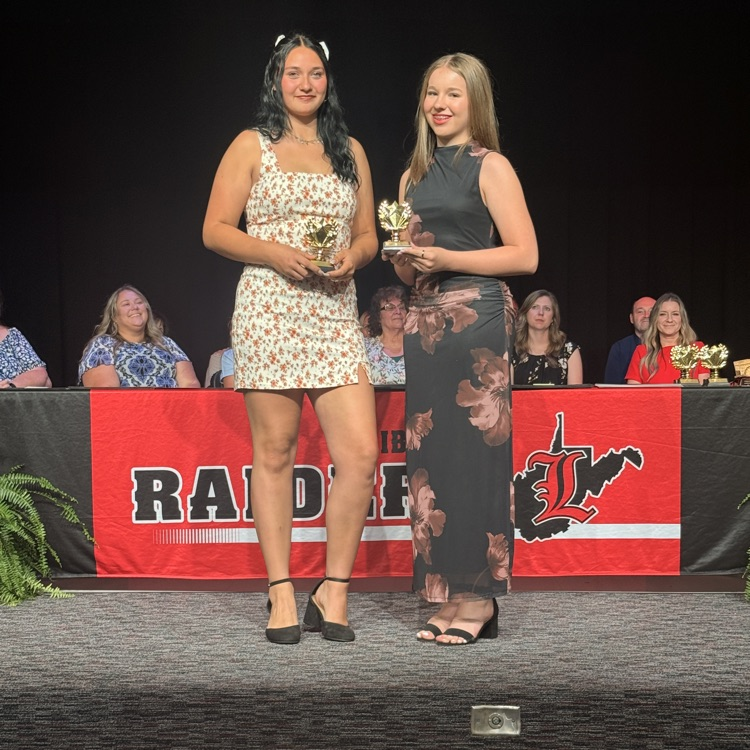 Hailey and Lilly with citizenship award
